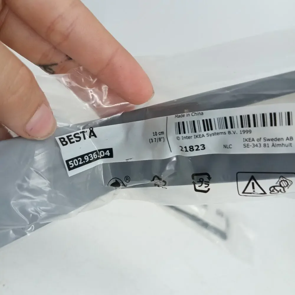 2 Of IKEA Besta Support Leg Grey 10cm (3 7/8”) Part 502.936.04 21823 New Sealed